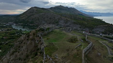 The ancient ruins of Shkodra with a breathtaking landscape view, blending history and nature.