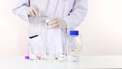 color-changing chemical reaction demonstration in lab setting