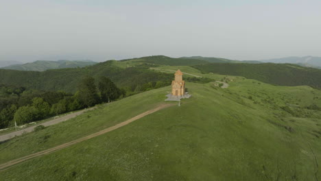 dolly in shot of the didgori valley scenery, including small st