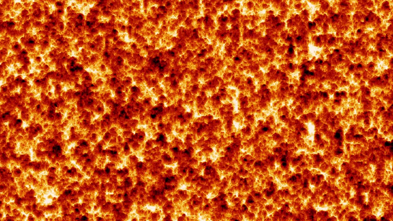 화산 지옥의 뜨거운 녹은 용암, 어딘가에 떠다니는 마그마