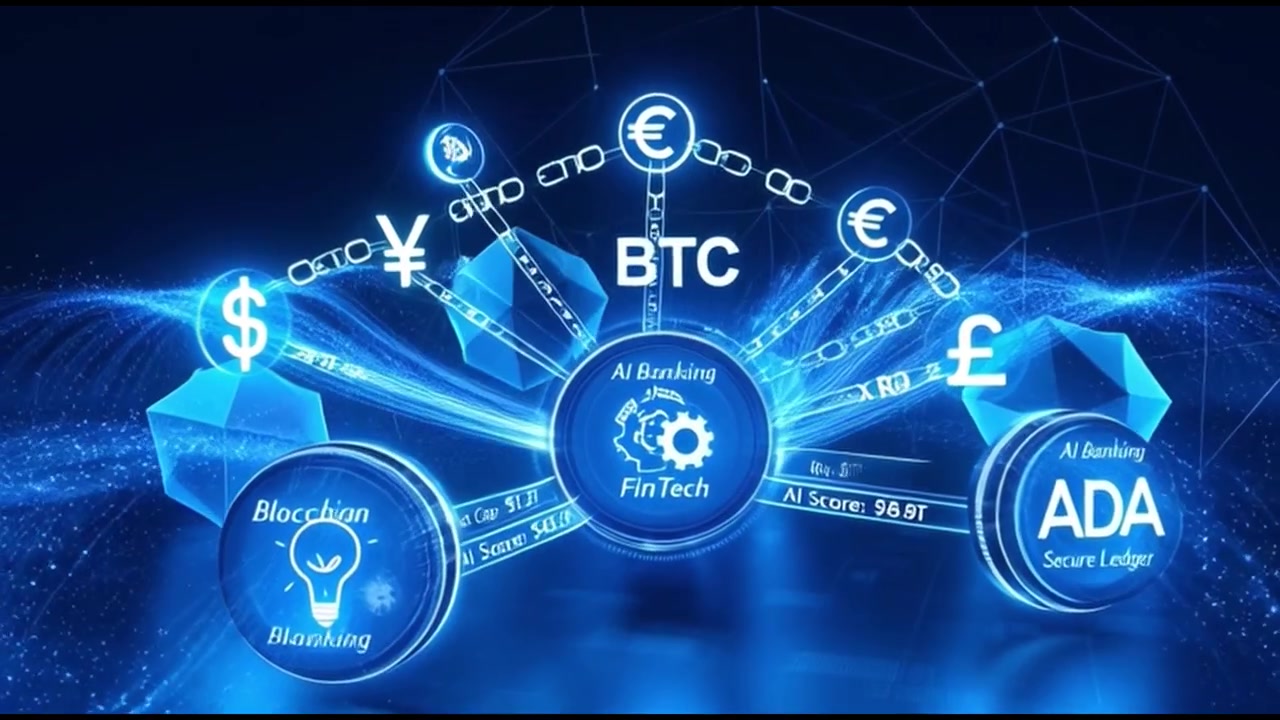 Digital finansiel teknologi og visualisering af kryptovalutanetværk