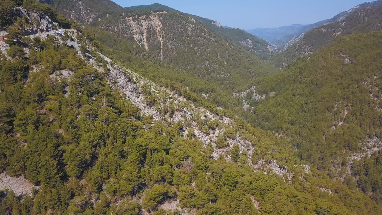 vista del valle del bosque montañoso