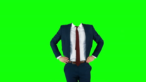 Headless-businessman-gesturing-to-camera