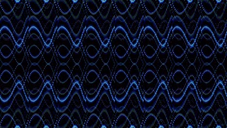 las líneas brillantes brillantes establecen un movimiento de onda azul, colorido, sobre un fondo negro
