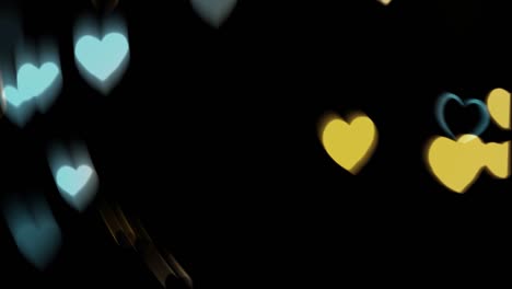 corazones de bokeh abstractos