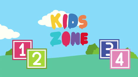 letras de zona para niños con letras de colores