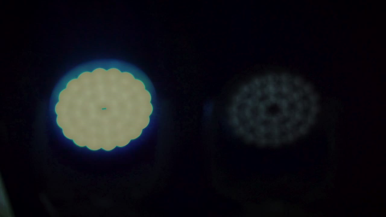 Glowing lights in the dark