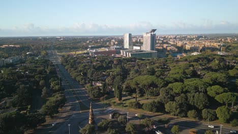 fotografía aérea de los rascacielos más altos de roma, italia