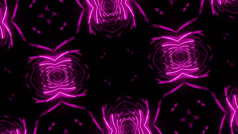 vj loop purple neon kaleidoscope. seamless animation.