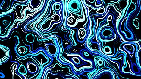 abstract creative looped bg con líneas rizadas como senderos azules en la superficie. las líneas forman un patrón giratorio como ruido de rizado. abstract 3d looping flowing animation as bright creative festive bg