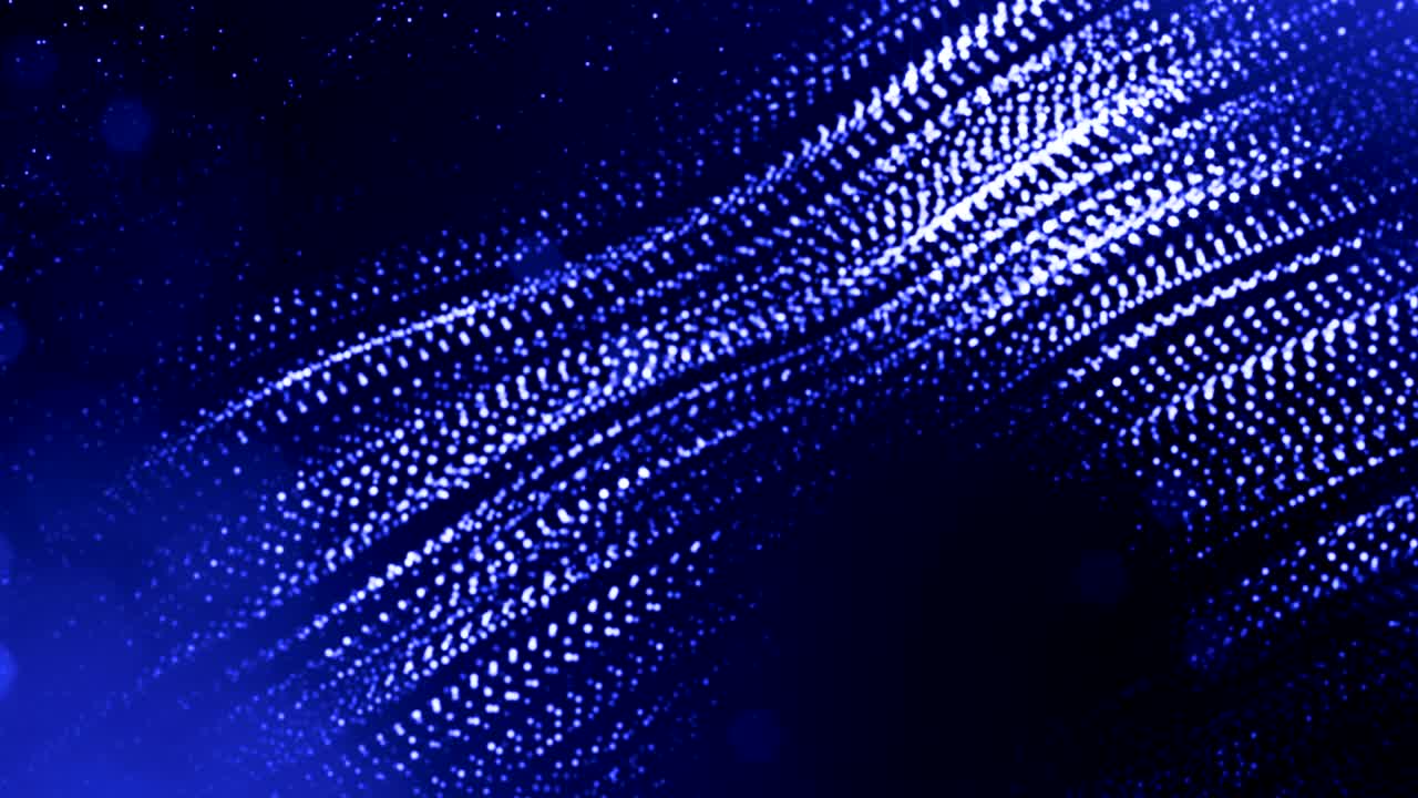 3d 렌더링 루프 애니메이션은 반이는 입자들이 흔들리는 선을 형성하여 휴일 배경이나 추상적인 배경으로 반이는 꽃줄을 형성합니다.