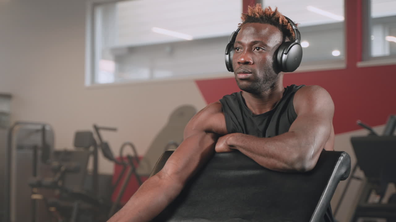 Man Working Out at the Gym