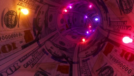 spiral tunnel of money