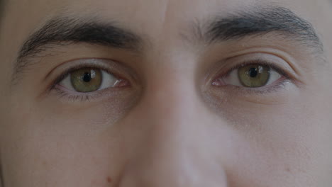 close-up of eyes, one pair open, the other closed