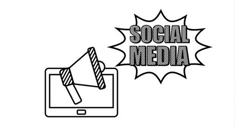 tableta con tecnología de redes sociales