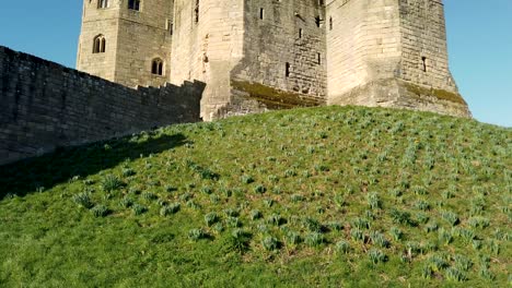 Castillo-De-Warkworth-En-Northumberland,-Inglaterra,-Reino-Unido