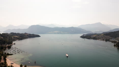 aerial view of lake lucerne