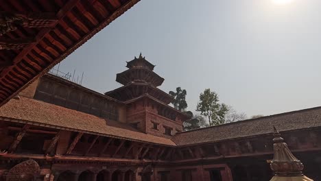 view over the temples of patan darbar square