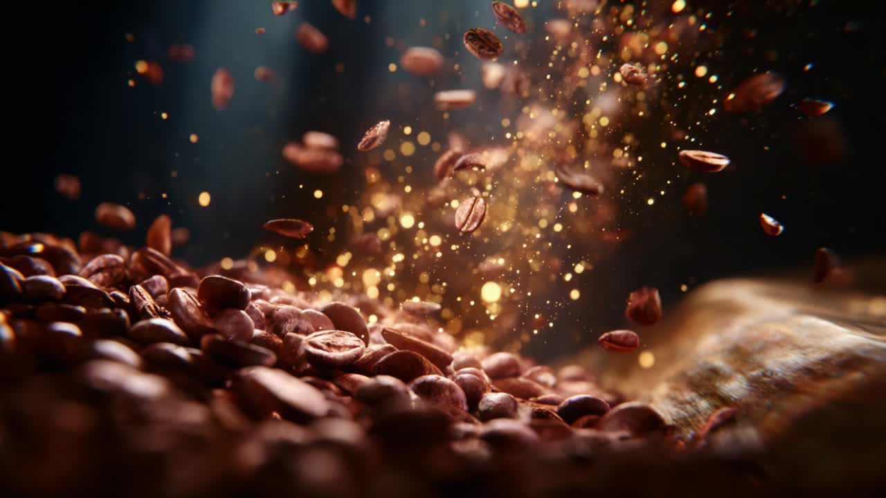 커피 콩 폭발