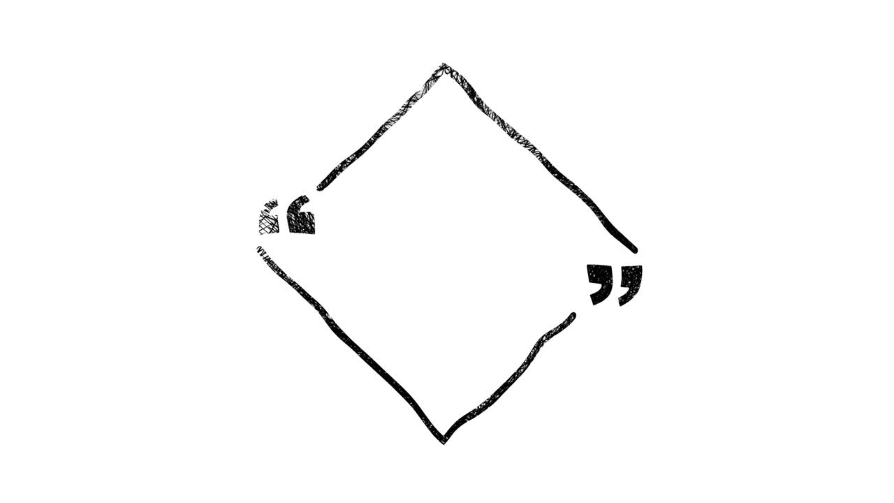 검은색과 색의 손으로 그린 스케치 스피치 인용 거품.