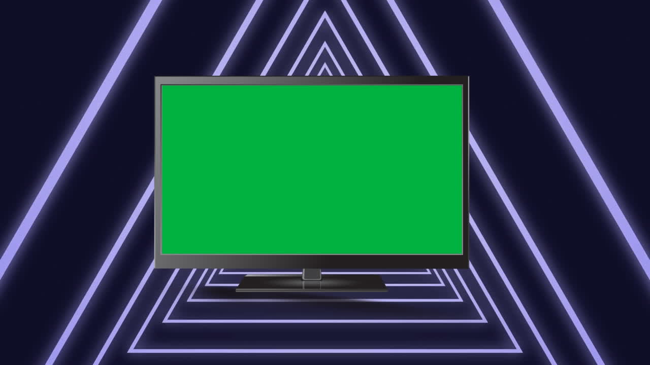 삼각형 터널에 있는 텔레비전