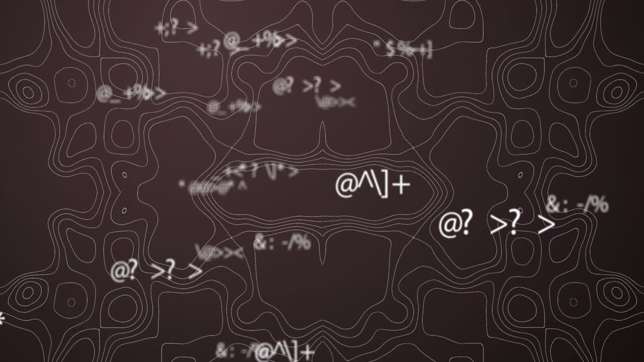 animación de conexiones de globos sobre una carta topográfica en movimiento sobre fondo marrón