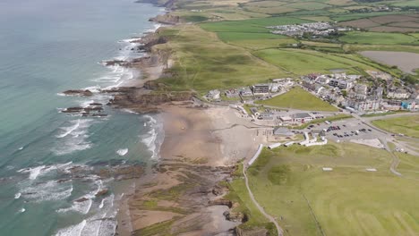 aerial view of a coastal town in the uk