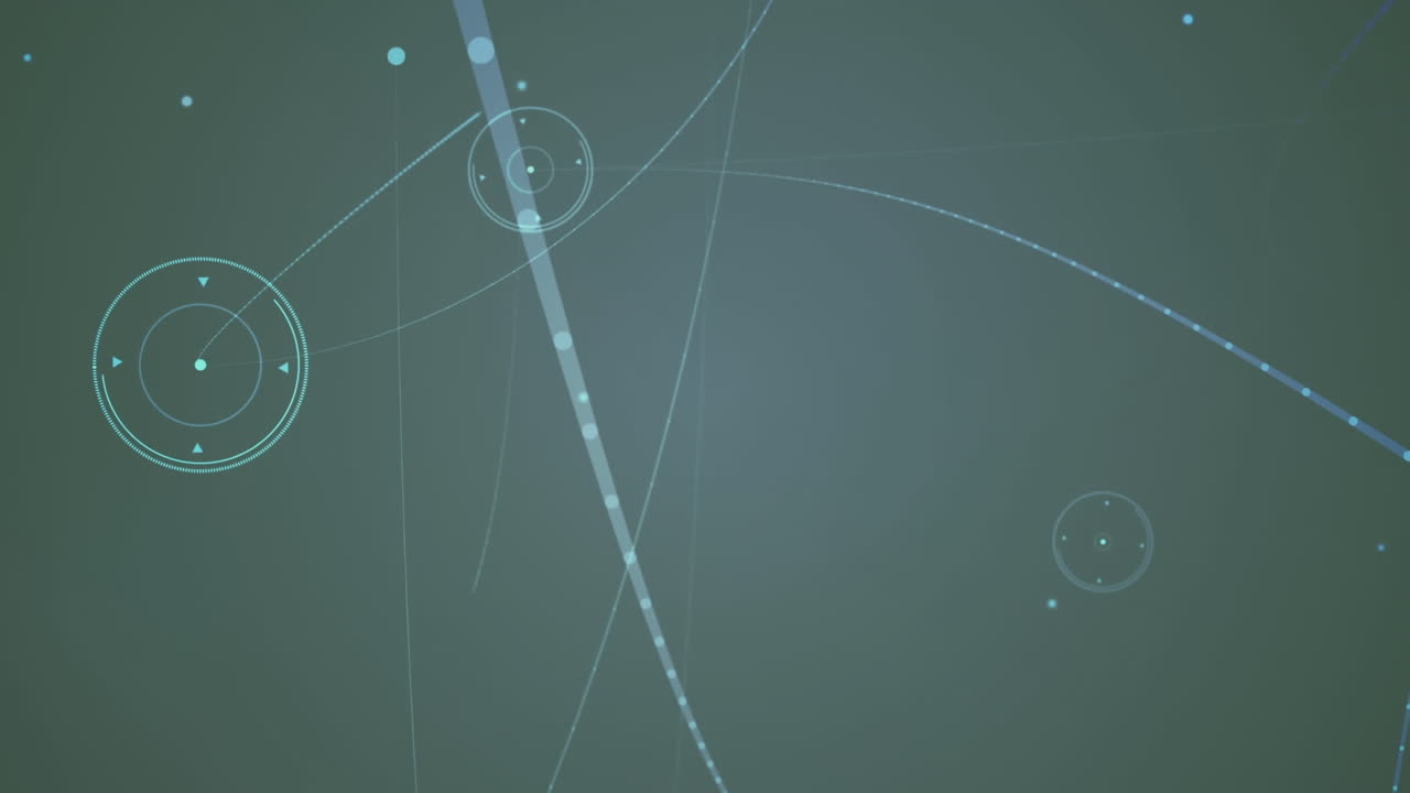 블랙 배경에 연결 네트워크와 데이터 처리의 애니메이션