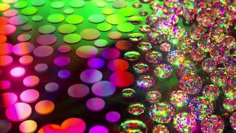 piedras preciosas coloridas y círculos de fondo