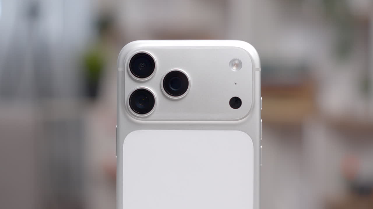 Close-up of an iPhone's camera array