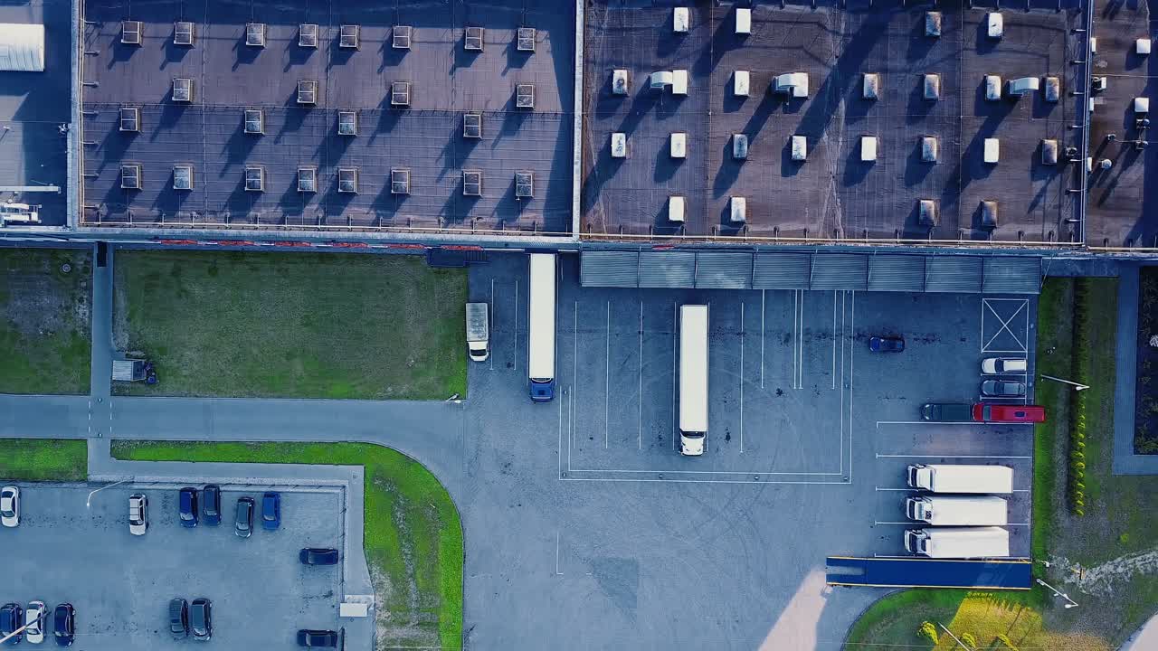 vista aérea del almacén de mercancías