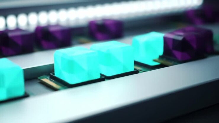 Primer Plano de Componentes Informáticos Futuristas