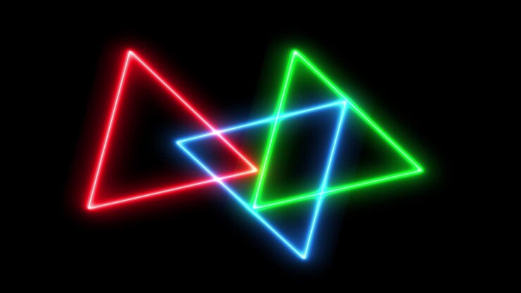 Abstract neon, led square, border. Futuristic colorful render