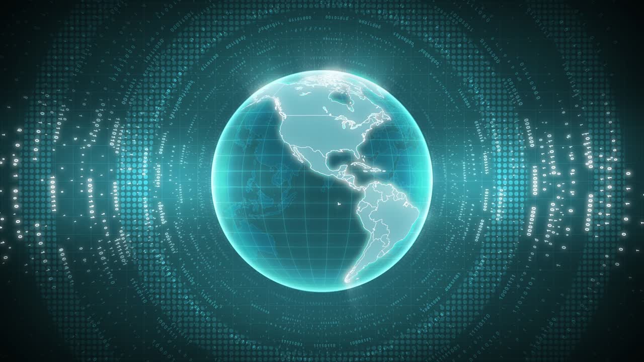 Abstract Earth Globe HUD Animated Background