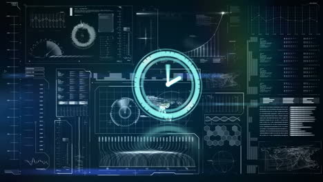 animación del procesamiento de datos durante el reloj