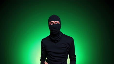 man in black mask and hood