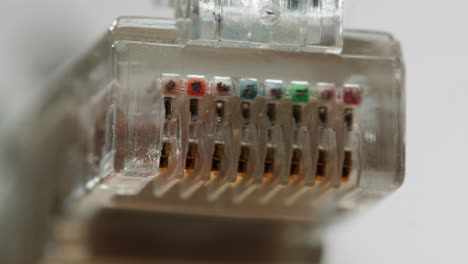 rj45 ethernet cable connector close-up