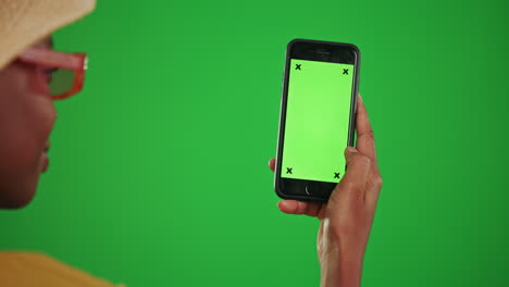 Phone,-green-screen-and-happy-woman-isolated
