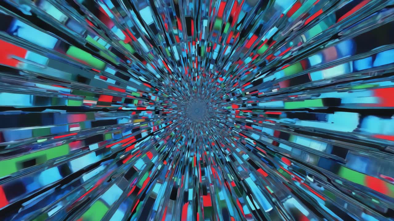 Vibrant Psychedelic Abstract Light Tunnel