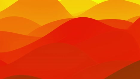 4k seamless loop, abstract fluid red yellow gradients, inner glow wavy surface. beautiful warm color gradients as abstract liquid background, smooth animation. 3d in flat pleasant modern style 65