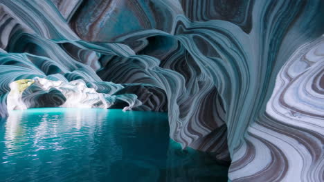stunning marble caves with turquoise water