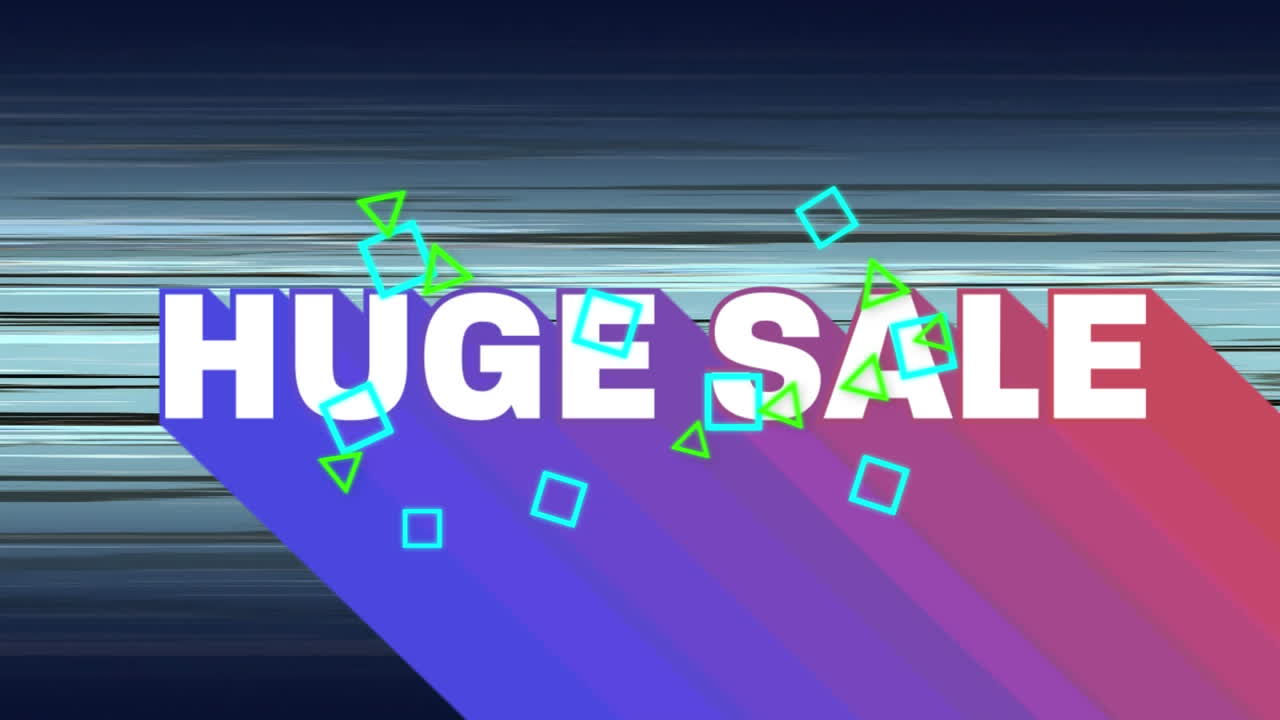 검은색 바탕에 수평으로 움직이는 줄무 ⁇ 에 다채로운 트레일을 가진 거대한 판매 그래픽