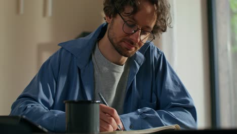 Man Working at Home