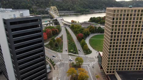 fort pitt bridge and tunnel in pittsburgh, pennsylvania, usa