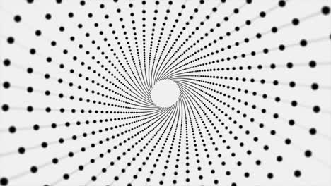 spinning dots- loop white and black