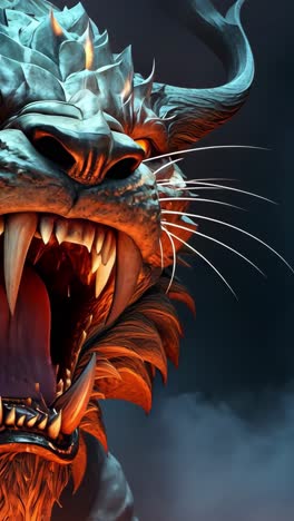 majestic creature emerges from flames in a breathtaking display of power