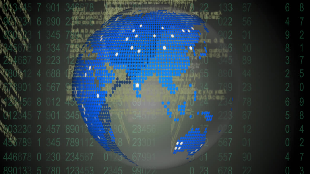 compósito digital de um mundo digital em bitmap