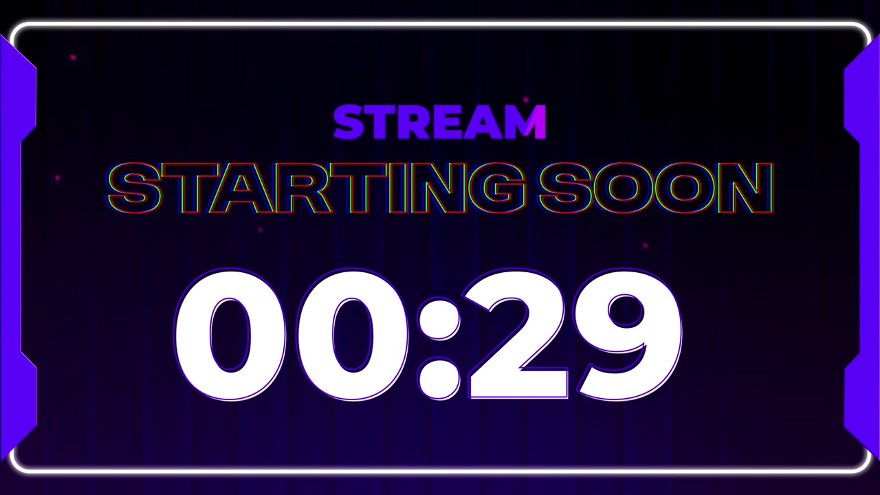Countdown Timer for Live Stream Starting Soon