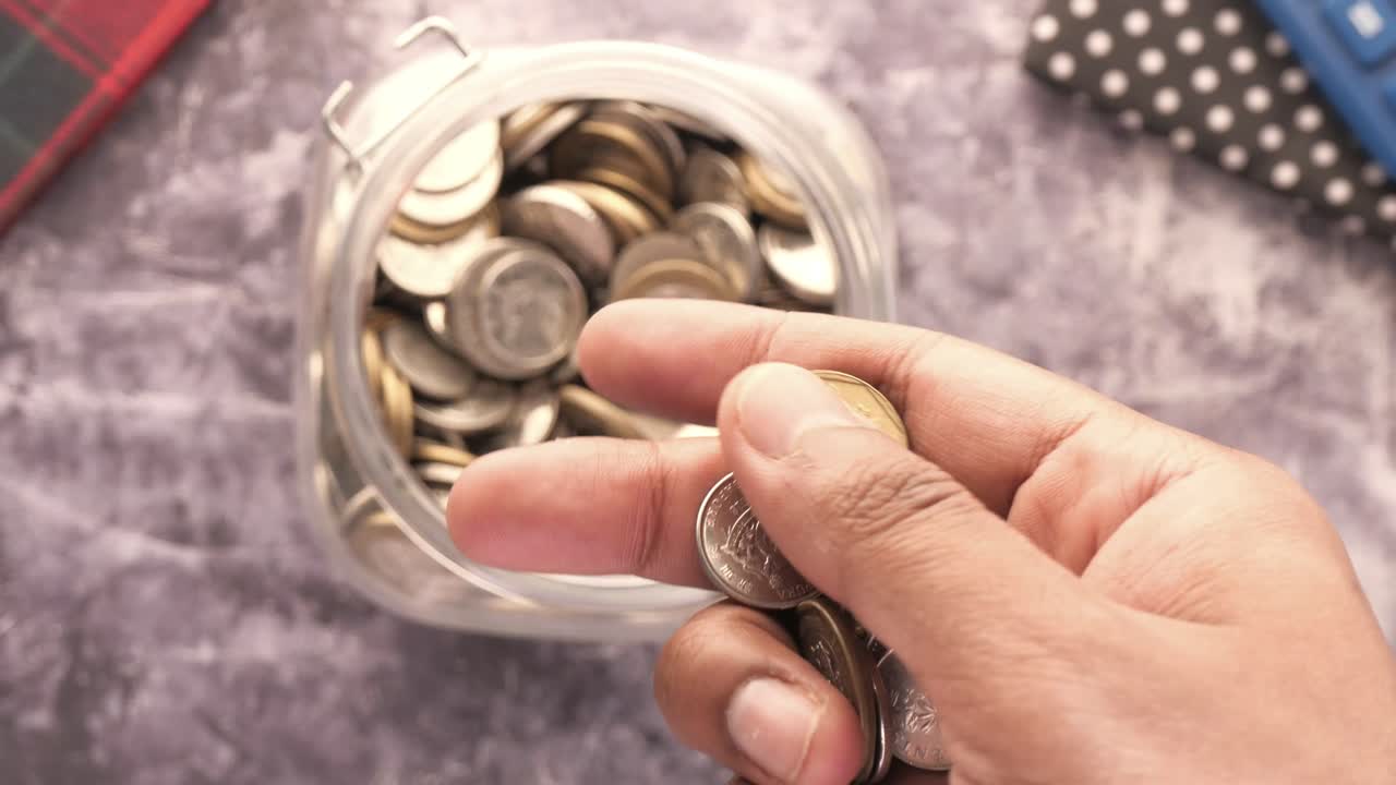 Saving Money in a Glass Jar