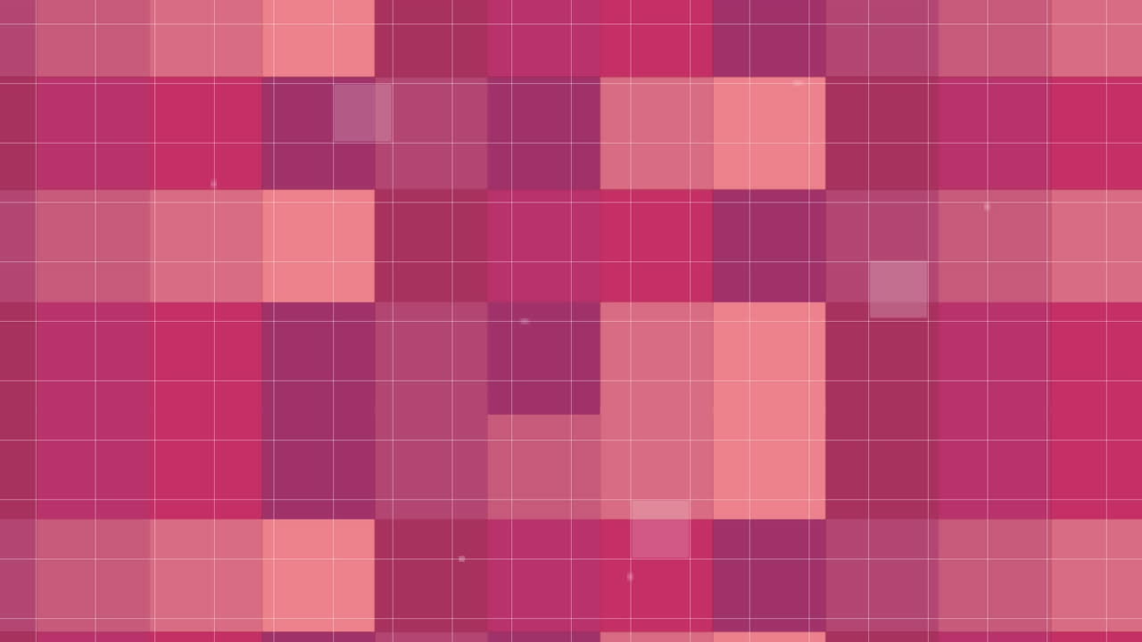 Animation of moving shapes over pink background